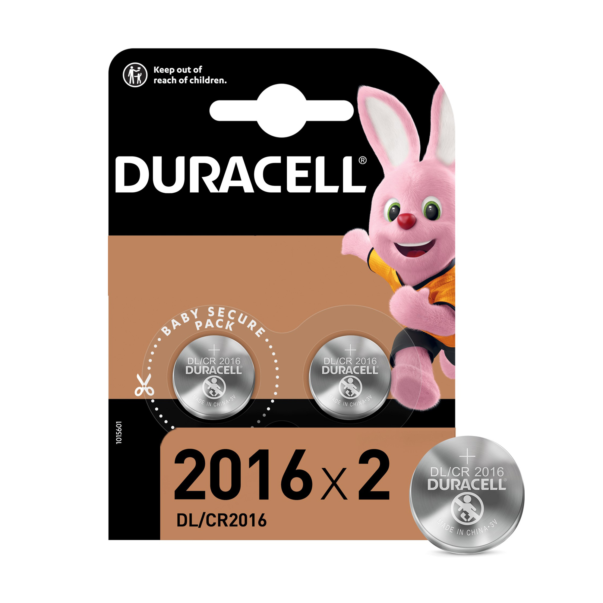 Літієві батарейки Duracell 3V 2016 монетного типу, 2 шт